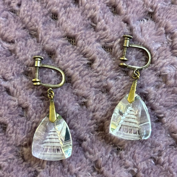 Antique Screw-Back Earrings - Picture 3 of 16